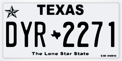 TX license plate DYR2271