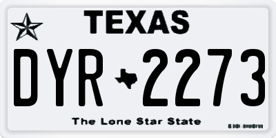 TX license plate DYR2273