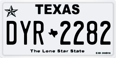 TX license plate DYR2282