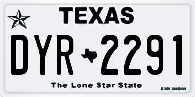 TX license plate DYR2291