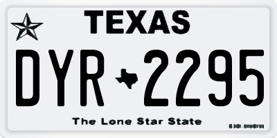 TX license plate DYR2295
