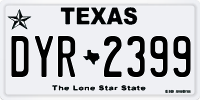 TX license plate DYR2399