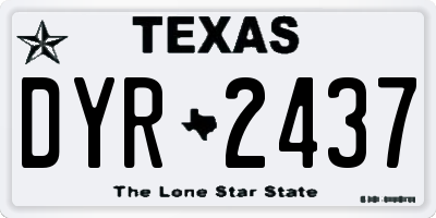 TX license plate DYR2437