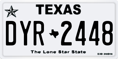 TX license plate DYR2448