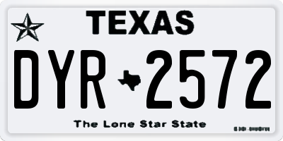 TX license plate DYR2572