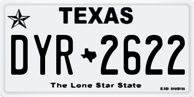 TX license plate DYR2622