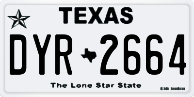 TX license plate DYR2664