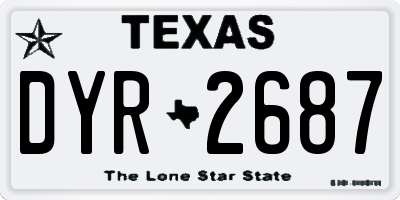 TX license plate DYR2687
