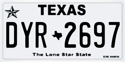 TX license plate DYR2697