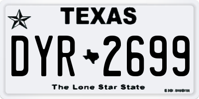 TX license plate DYR2699