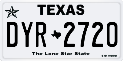 TX license plate DYR2720