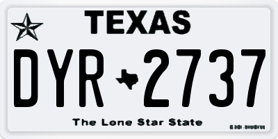 TX license plate DYR2737