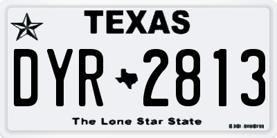 TX license plate DYR2813