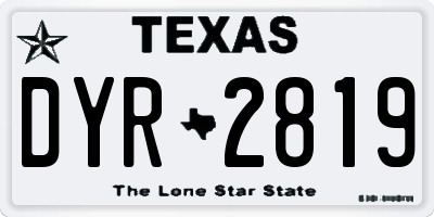 TX license plate DYR2819