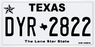 TX license plate DYR2822
