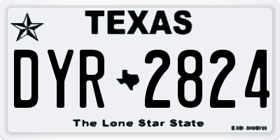 TX license plate DYR2824