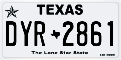 TX license plate DYR2861