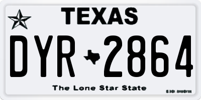 TX license plate DYR2864