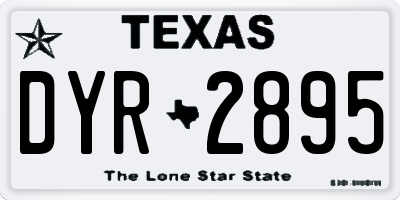 TX license plate DYR2895