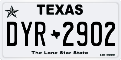 TX license plate DYR2902
