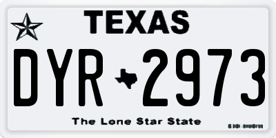 TX license plate DYR2973