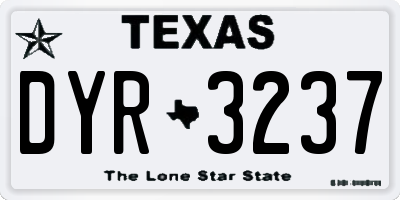 TX license plate DYR3237