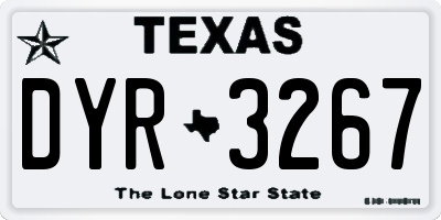 TX license plate DYR3267