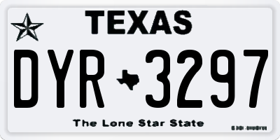 TX license plate DYR3297