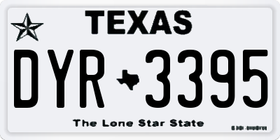 TX license plate DYR3395