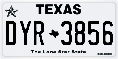 TX license plate DYR3856