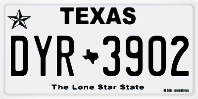 TX license plate DYR3902