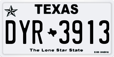 TX license plate DYR3913