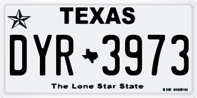 TX license plate DYR3973