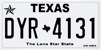 TX license plate DYR4131