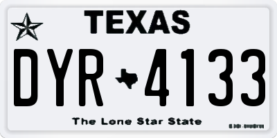 TX license plate DYR4133
