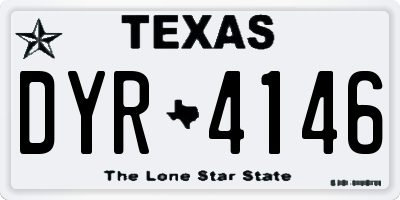 TX license plate DYR4146