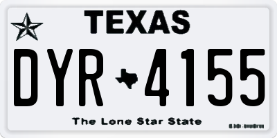 TX license plate DYR4155