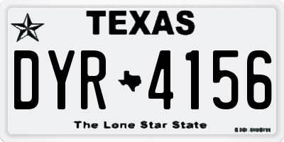 TX license plate DYR4156
