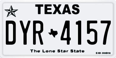 TX license plate DYR4157