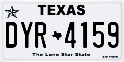 TX license plate DYR4159
