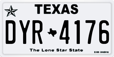 TX license plate DYR4176