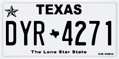 TX license plate DYR4271