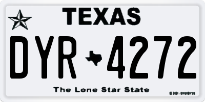 TX license plate DYR4272