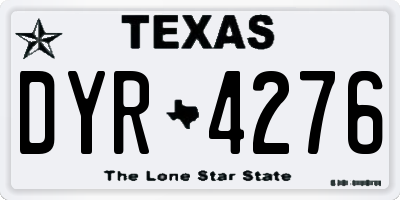 TX license plate DYR4276