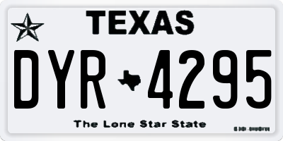 TX license plate DYR4295