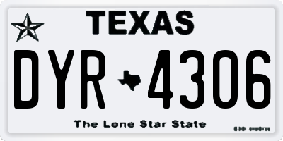 TX license plate DYR4306
