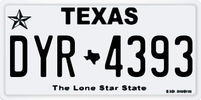 TX license plate DYR4393