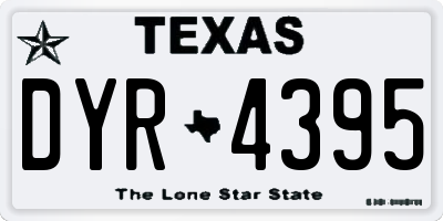 TX license plate DYR4395