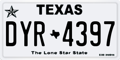 TX license plate DYR4397