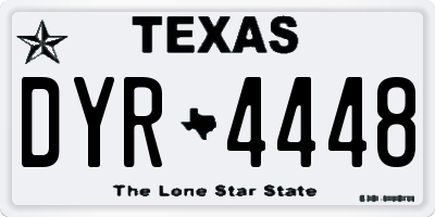 TX license plate DYR4448